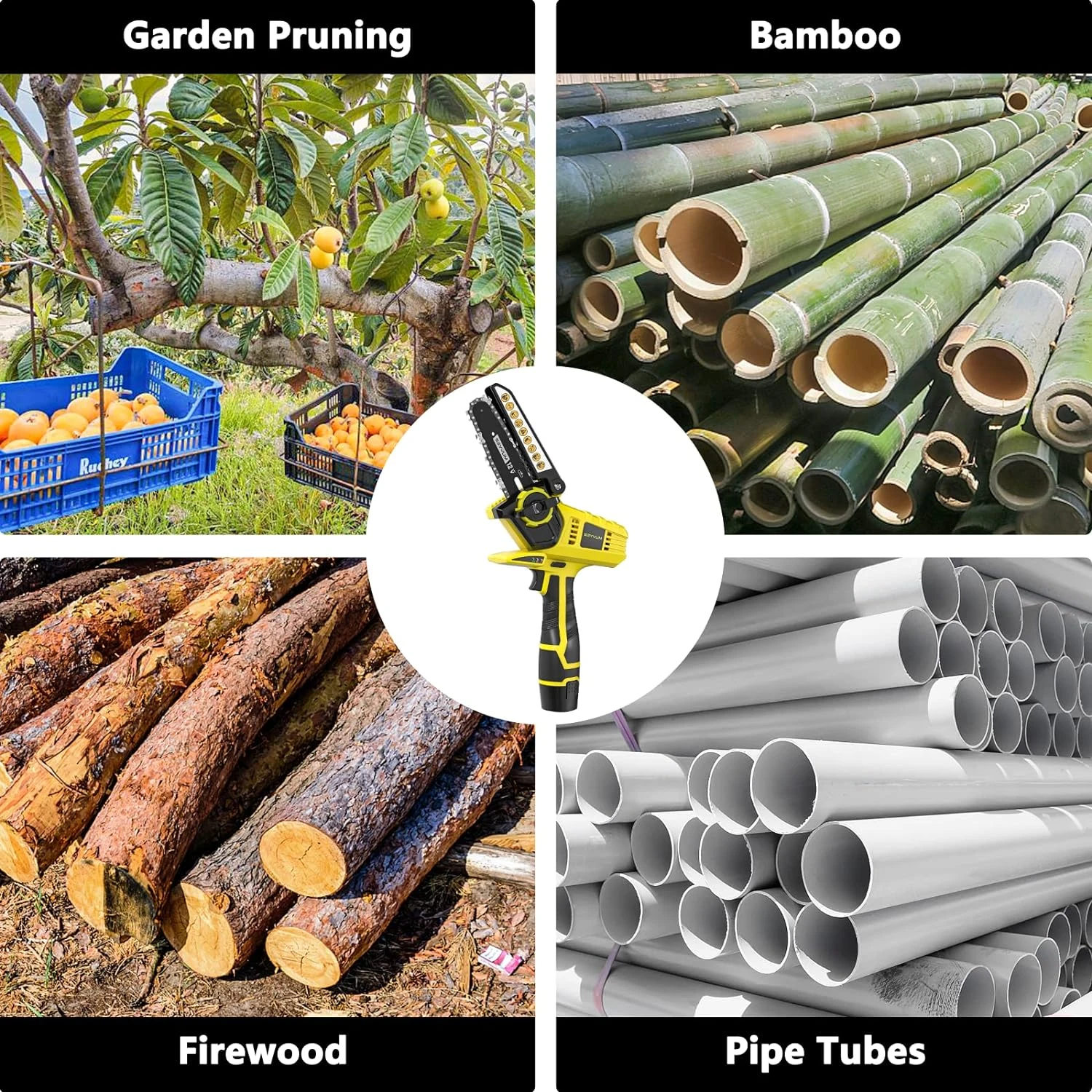 SEYVUM Mini Chainsaw with 2 Batteries 2 Chains - Image 4