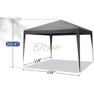 10' x 10' Pop Up Canopy Tent with 4 Removable Sidewalls