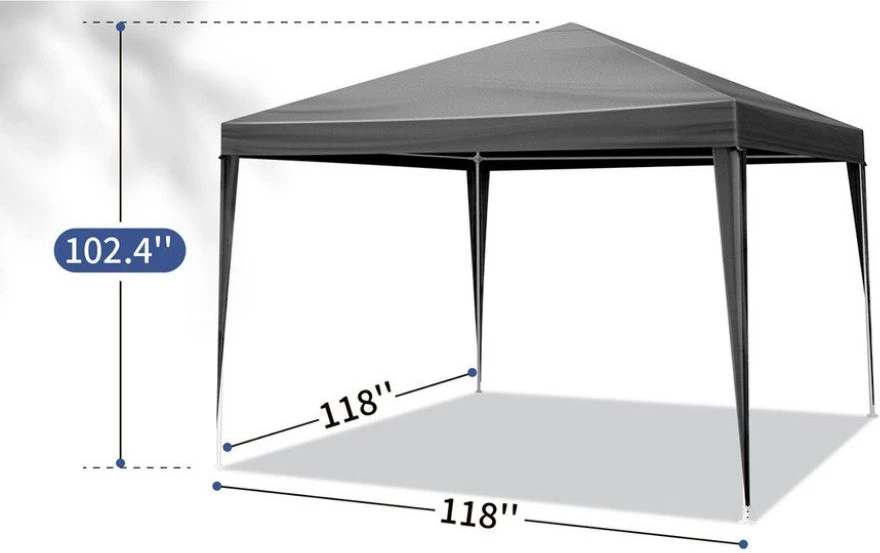 10' x 10' Pop Up Canopy Tent with 4 Removable Sidewalls - Image 2