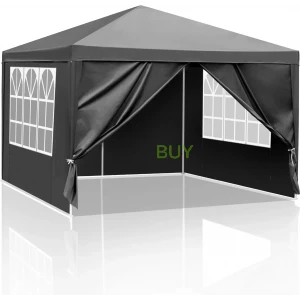 10' x 10' Pop Up Canopy Tent with 4 Removable Sidewalls