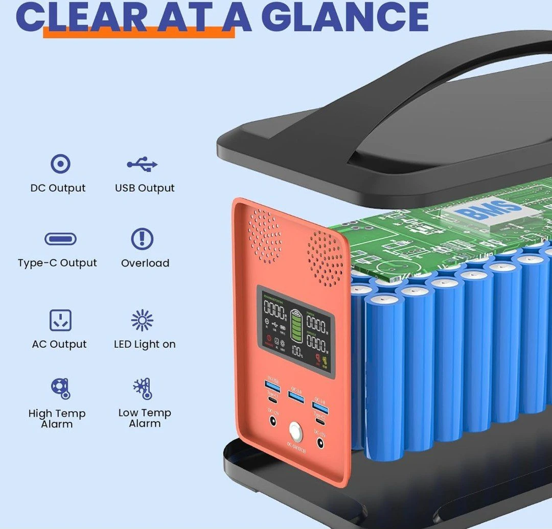 1000W Solar Generator (2000W Peak), 921Wh Portable Power Station - Image 3