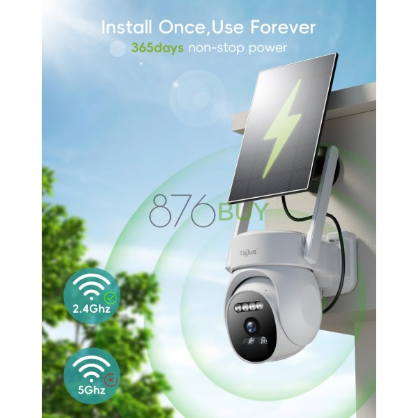 Tiejus 2K Solar Security Cameras Wireless Outdoor - Image 3