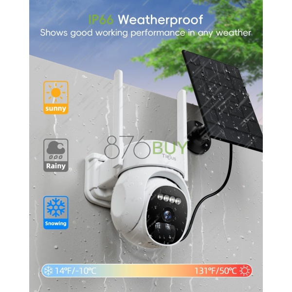 Tiejus 2K Solar Security Cameras Wireless Outdoor - Image 4