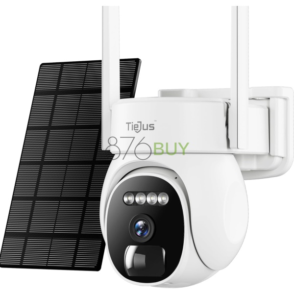 Tiejus 2K Solar Security Cameras Wireless Outdoor
