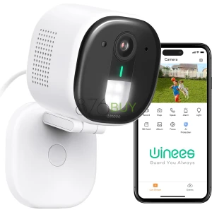 Winees Security Cameras Outdoor, Wired 2K 4MP Outdoor/Indoor Camera