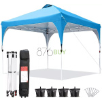 Viewee 8x8  FT Compact Pop Up Canopy - Blue
