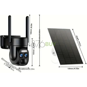 Hawkray 360-degree Solar 2k Wifi Camera With Spotlight Alarm