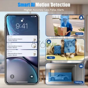 2 pack Wireless Outdoor Solar Security Camera