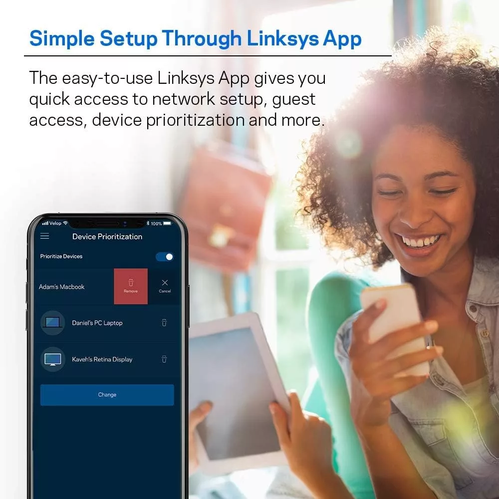 Linksys Velop Mesh Home WiFi System, 3,000 Sq. ft Coverage - Image 4