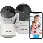 AMOROM 2K WiFi 360° Indoor Camera for Home Security