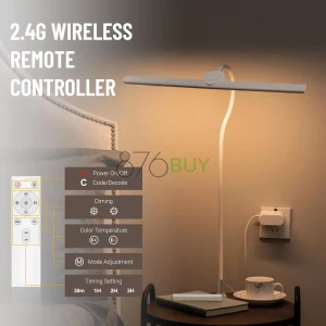 LED 24W Desk Lamp with Clamp