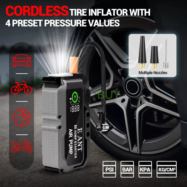 E-Ant Car Jump Starter with Air Compressor - Image 5