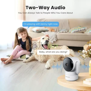 AMOROM 2K WiFi 360° Indoor Camera for Home Security