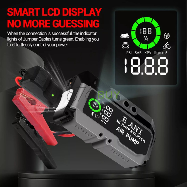 E-Ant Car Jump Starter with Air Compressor - Image 3