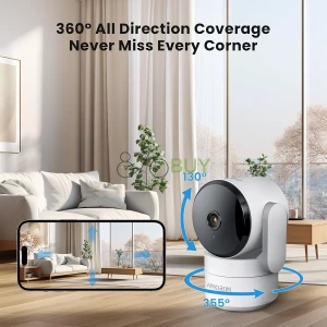 AMOROM 2K WiFi 360° Indoor Camera for Home Security