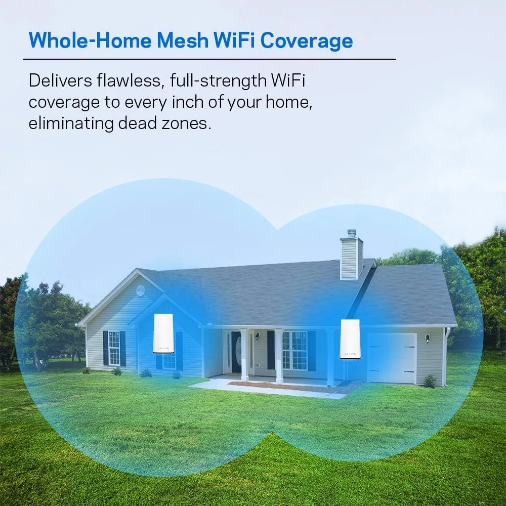 Linksys Velop Mesh Home WiFi System, 3,000 Sq. ft Coverage - Image 2