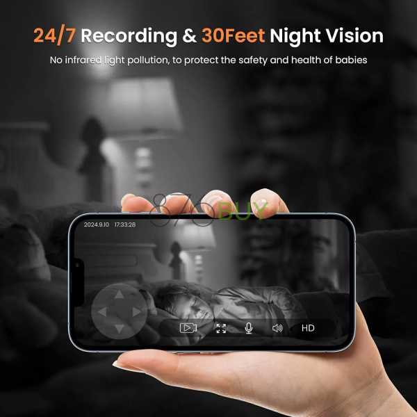 AMOROM 2K WiFi 360° Indoor Camera for Home Security - Image 3