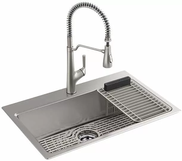 Kohler Pro-Function Kitchen Sink Kit - with Stainless Pull Down Faucet
