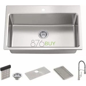 Kohler Pro-Function Kitchen Sink Kit - with Stainless Pull Down Faucet