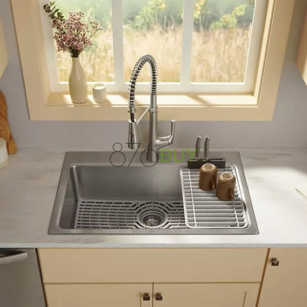 Kohler Pro-Function Kitchen Sink Kit - with Stainless Pull Down Faucet - Image 7