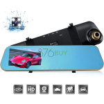 Rearview Mirror Dash Cam Dual Lens HD 1080P
