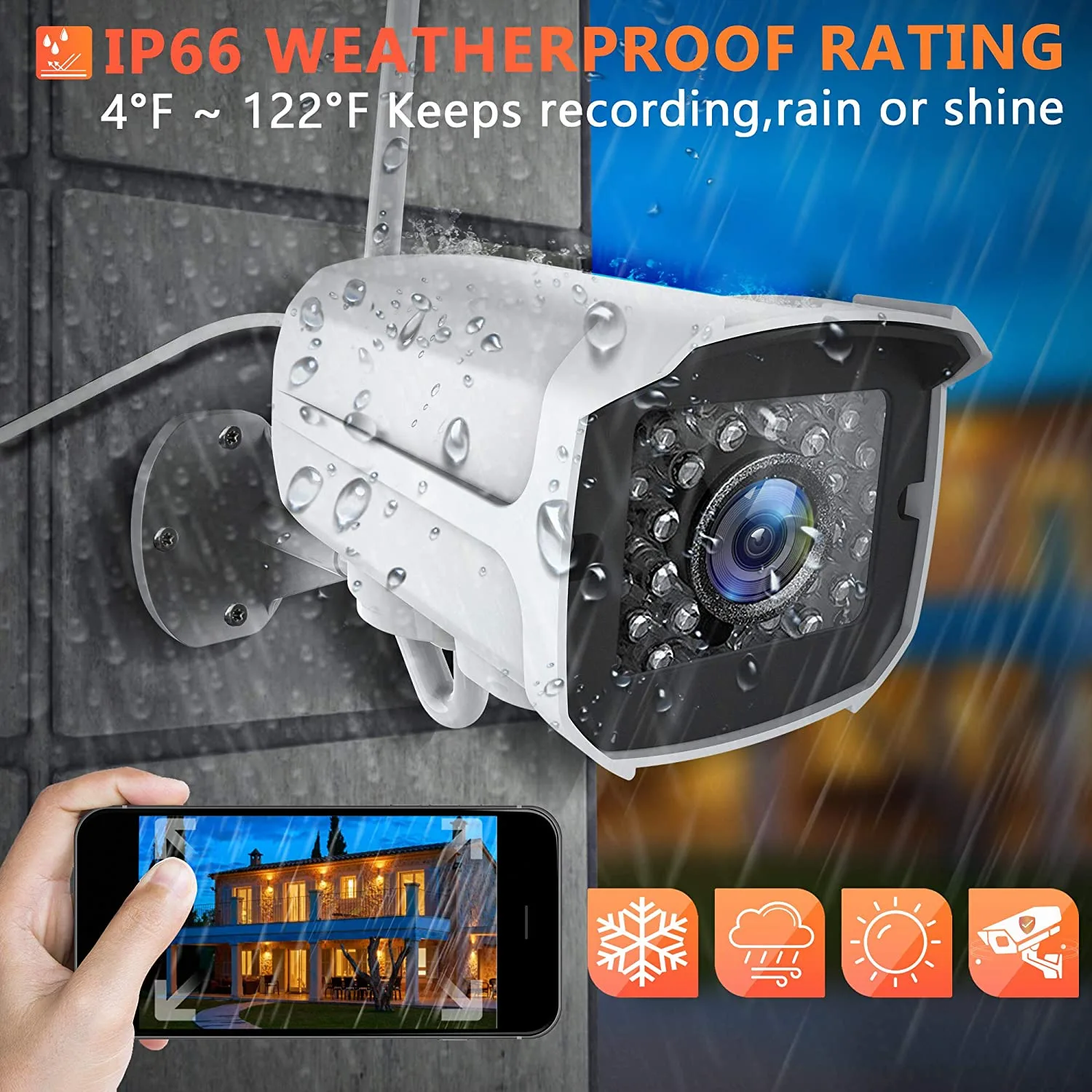AMICCOM 1080P WiFi Outdoor Security Camera - Image 2