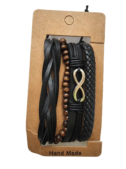 TempBeau Leather 5 Piece Bracelet Set - Image 7