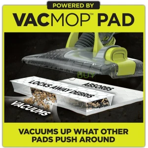 Shark VACMOP Pro Cordless Hard Floor Vacuum Mop with LED Headlights, Charcoal Gray