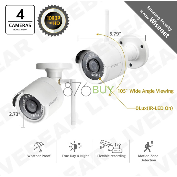 Samsung Wisenet 1TB HD with 4 Bullet Cameras - Image 3