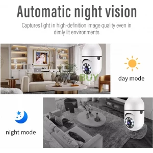 Yimoyun 360° Motion Tracking Light Bulb Security Camera