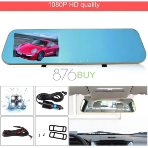 Rearview Mirror Dash Cam Dual Lens HD 1080P