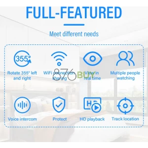 Yimoyun 360° Motion Tracking Light Bulb Security Camera