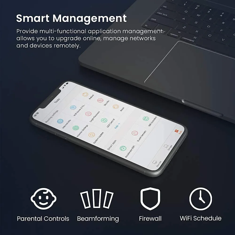 Tenda AC10U Smart Gigabit Wi-Fi Router AC1200 Dual Band - Image 4