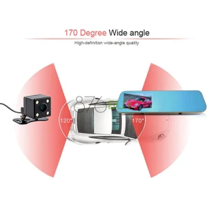 Rearview Mirror Dash Cam Dual Lens HD 1080P