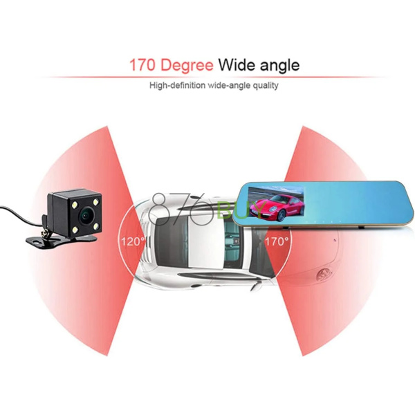 Rearview Mirror Dash Cam Dual Lens HD 1080P - Image 4