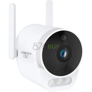 XIAOVV Outdoor Security Camera with Color Night Vision, Two-Way Audio, and Siren Alarm