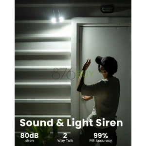 ieGeek Solar Powered Security Camera with 800Lumens Floodlight and Smart Siren