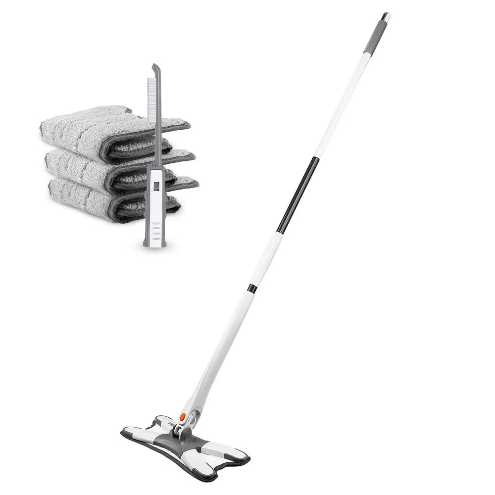 DEKOhm X-Type Microfiber Mop for Floor Cleaning with 3 Reusable & Washable Mop Pads