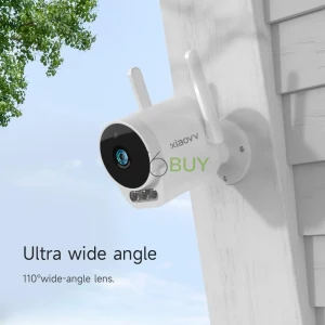 XIAOVV Outdoor Security Camera with Color Night Vision, Two-Way Audio, and Siren Alarm