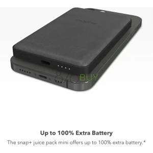 mophie Snap+ Juice Pack Mini - Wireless Magnetic Charger with 5000 mAh Internal Battery