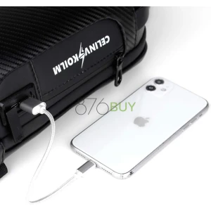 Celinv Koilm Sling Bag with USB Charger & Security Combination Lock