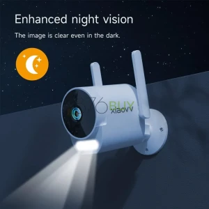 XIAOVV Outdoor Security Camera with Color Night Vision, Two-Way Audio, and Siren Alarm