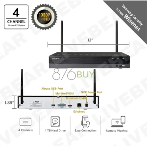 Samsung Wisenet 1TB HD with 4 Bullet Cameras