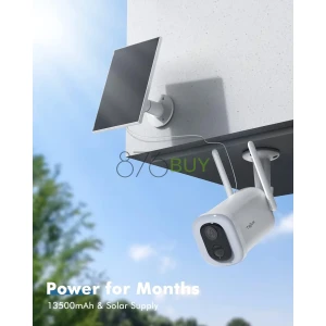TIEJUS 2K Floodlight Solar Wireless Outdoor Security Camera