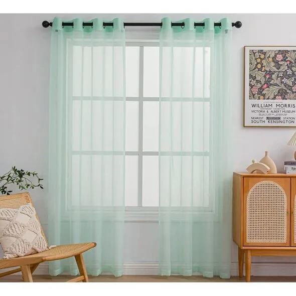 Huntington Home Window Sheer Curtain Pair (Green)