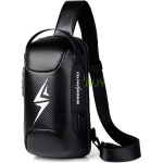 Celinv Koilm Sling Bag with USB Charger & Security Combination Lock