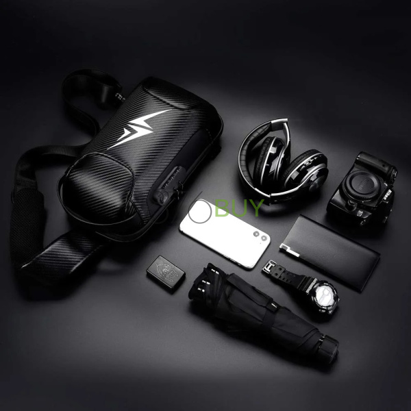 Celinv Koilm Sling Bag with USB Charger & Security Combination Lock - Image 4