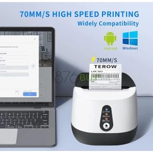 TEROW POS Thermal Receipt Printer with 10 Rolls of Paper