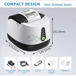 TEROW POS Thermal Receipt Printer with 10 Rolls of Paper