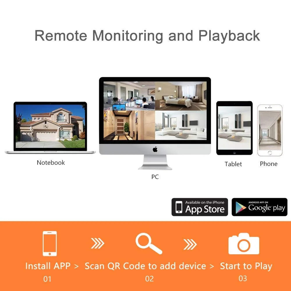 Firstrend 4 camera wireless HD security system - Image 2